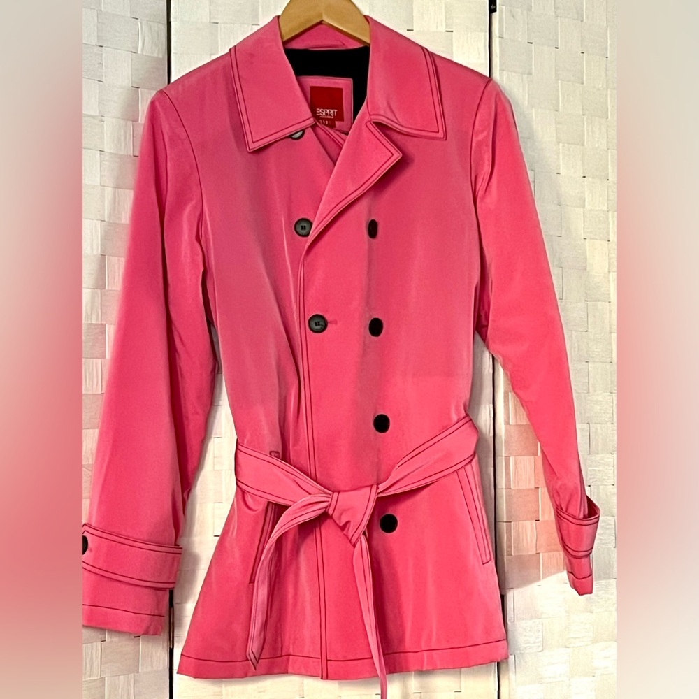 Esprit Women's Vibrant Pink Trench Coat